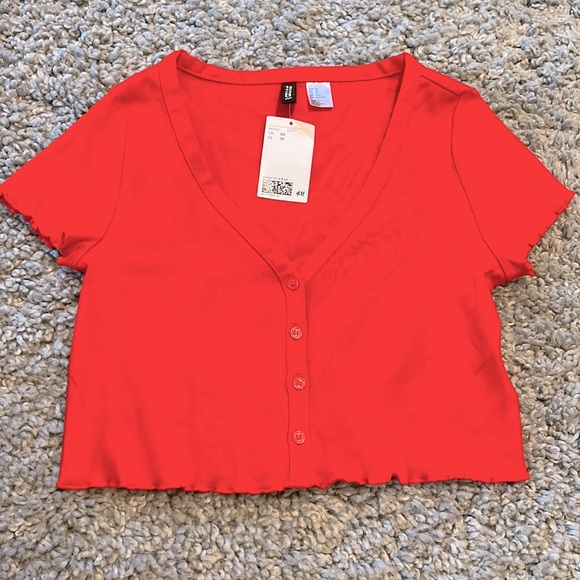 H&M Button Front Crop Top - Picture 1 of 3